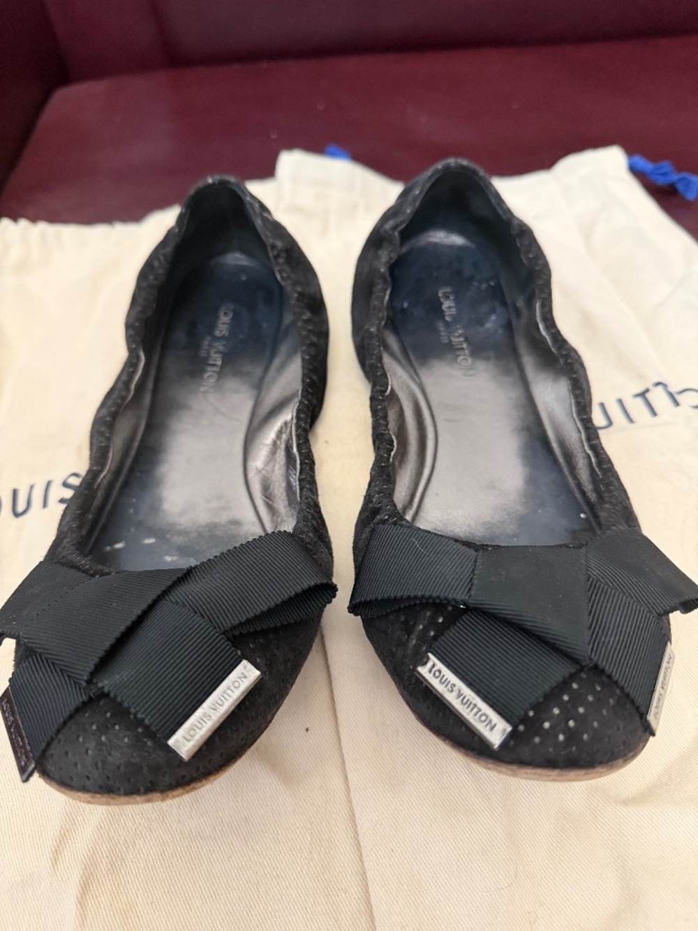 LV Ballerina flat suede